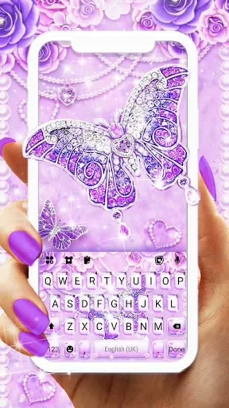 Purple Lux Butterfly Theme for Android - Elevate Your Typing