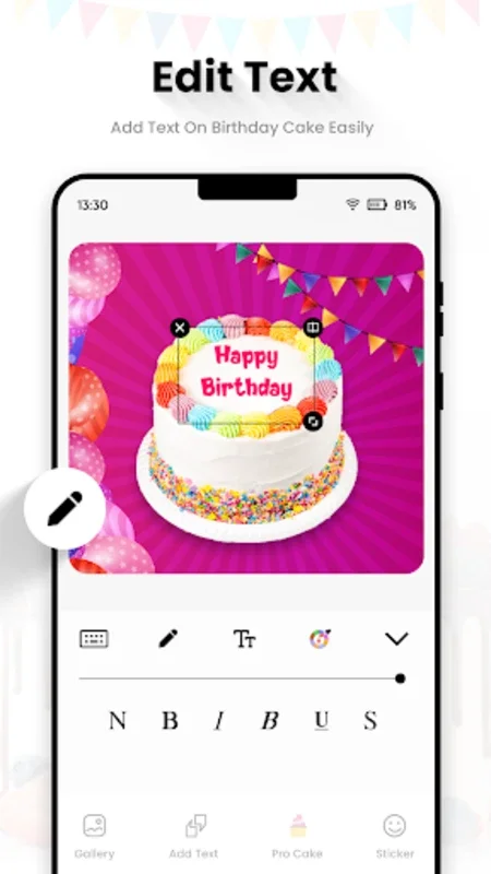 Name Photo On Birthday Cake for Android - Create Personalized Birthday Cakes