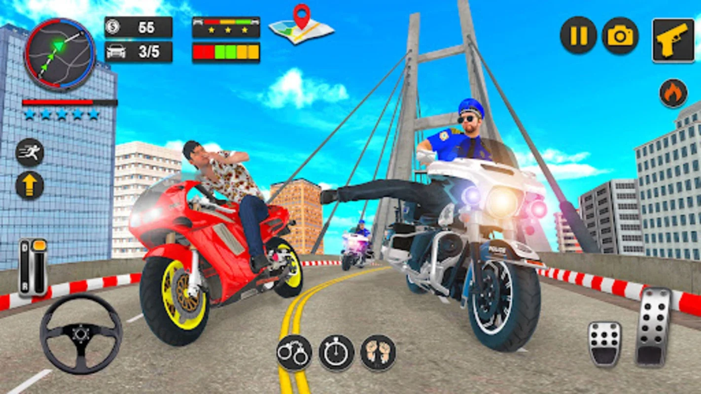 US Police Motor Bike Chase for Android - Thrilling Chase Experience