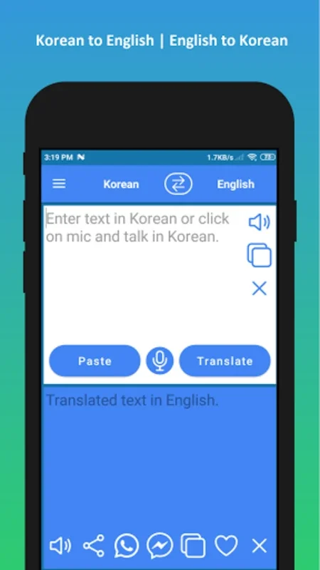 Korean to English Translator for Android: Bidirectional Translation