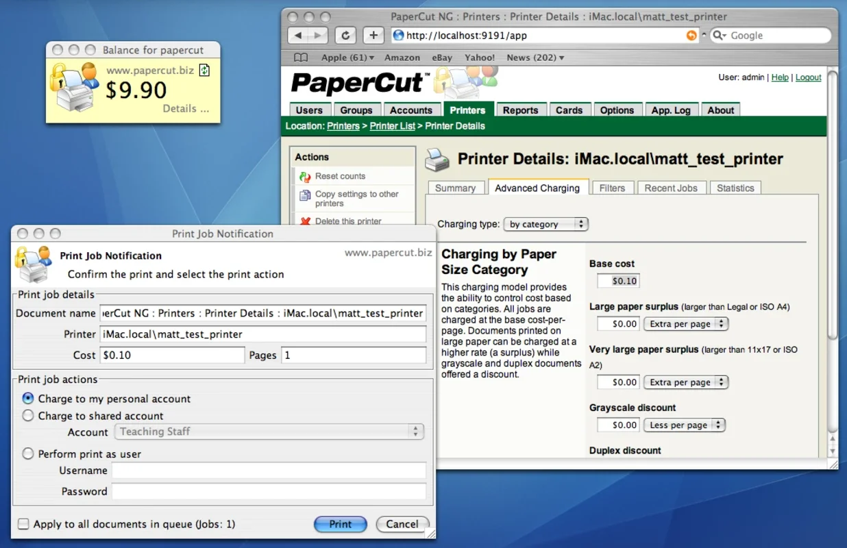 PaperCut NG for Mac - Manage Network Printing & Charging