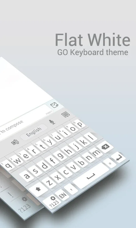 GO Keyboard Flat White Theme for Android - Enhance Your Typing