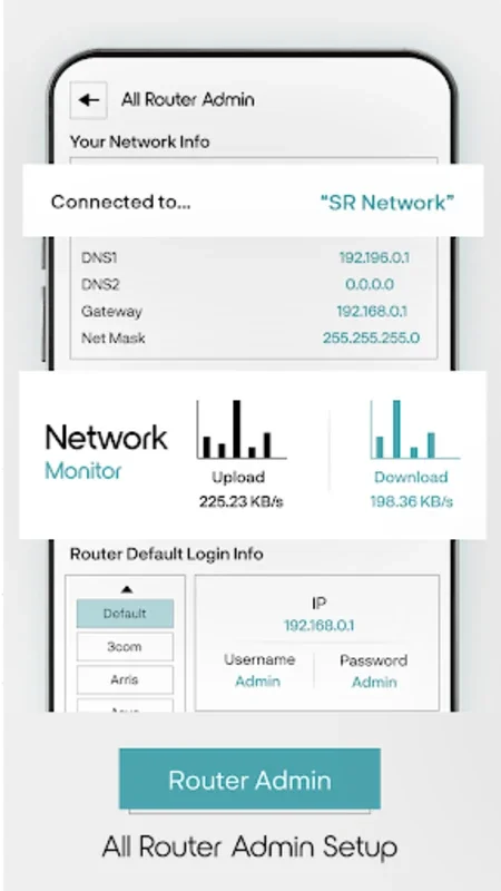 All Router Admin - WiFi DNS for Android - Manage Networks Easily