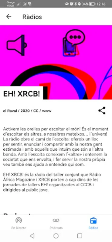 XRCB Radio for Android - Immerse in Barcelona's Podcasts