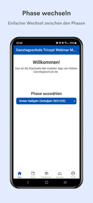 Online Ganztagsschule for Android: Real-Time Schedule Updates