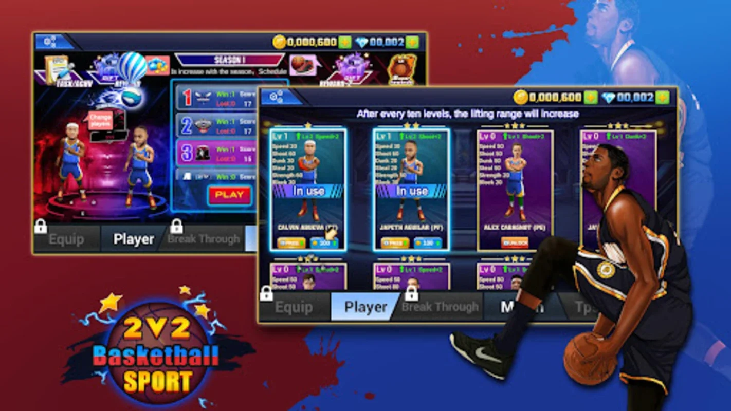 2 VS 2 Basketball Sports for Android - No Downloading Needed