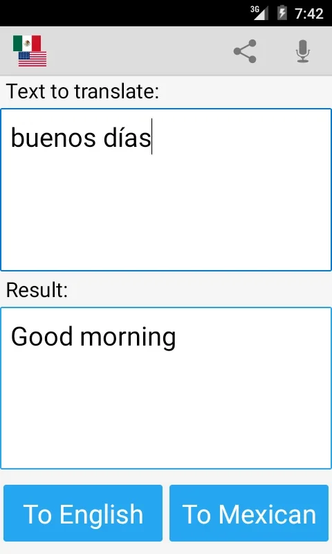 Mexican Translator for Android - No Downloading Needed