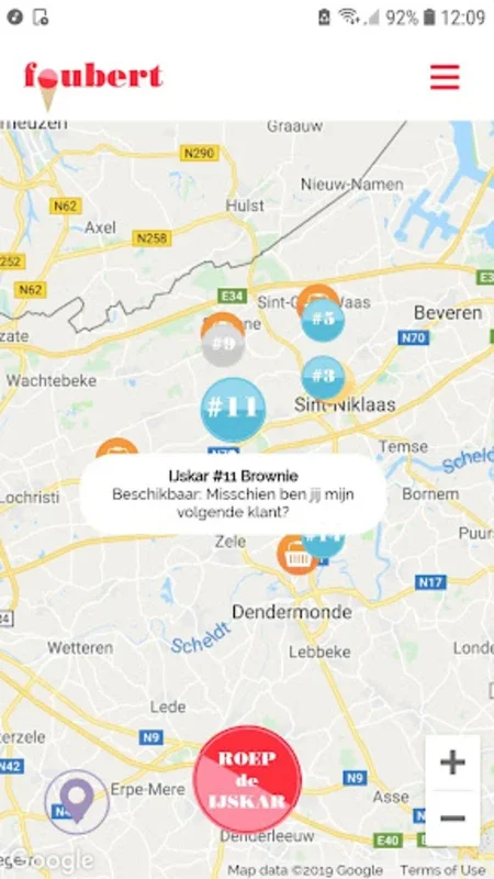 Foubert for Android: Track Ice Cream Carts in Waasland