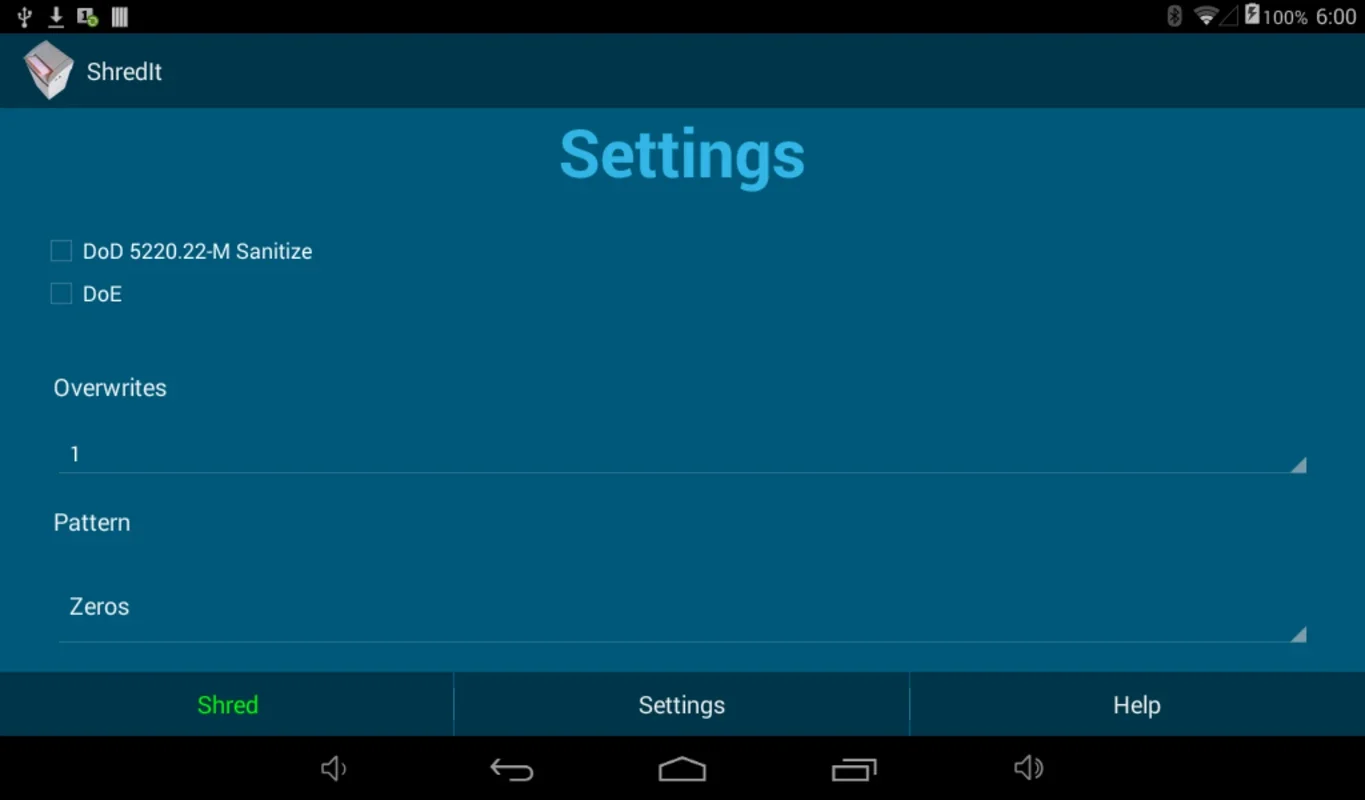 ShredIt Mobile for Android - Secure Data Erasure