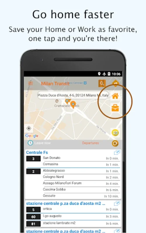 Milan Azienda Trasporti for Android - Navigate Milan Transit