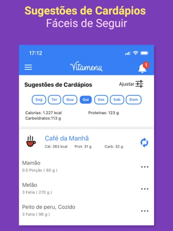 Vitamenu Reeducação Alimentar for Android - Manage Weight with Ease