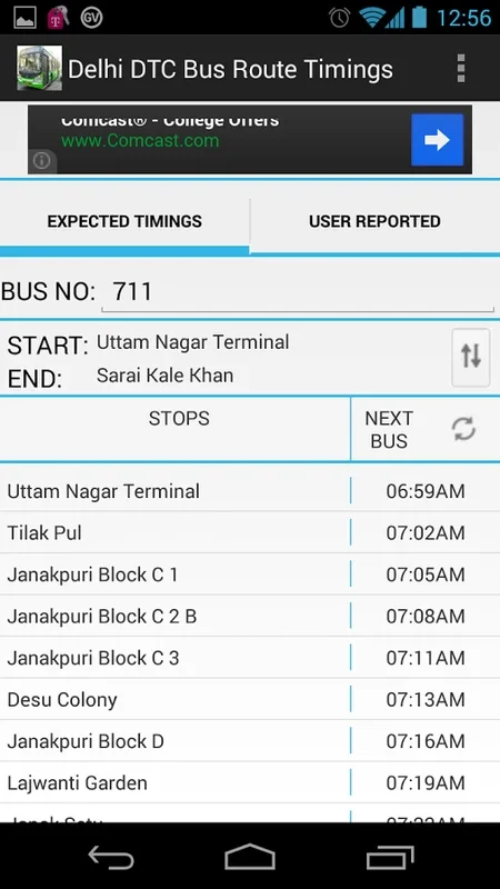 Delhi DTC Bus Route Timings for Android - Enhance Commute