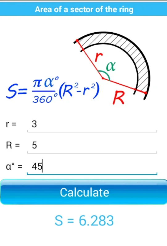 Area figures for Android - Efficient Geometric Calculator