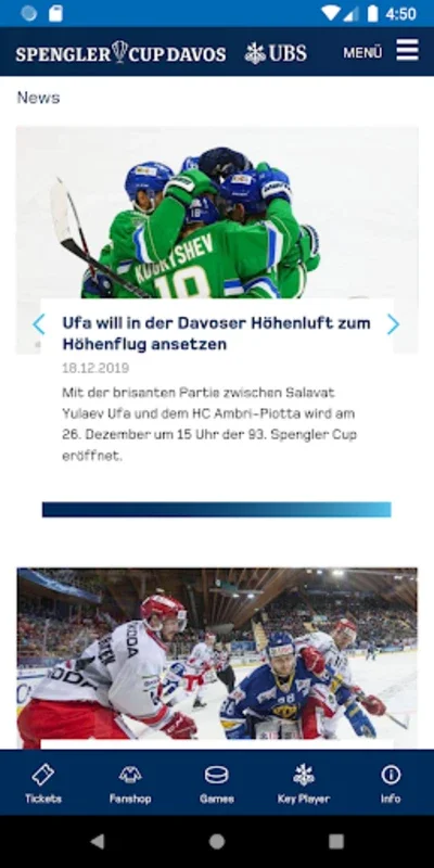 Spengler Cup Davos for Android: Unbeatable Hockey Info