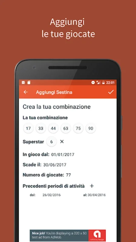 Superenalotto Superenalottop for Android - Streamlined Lottery Tracking