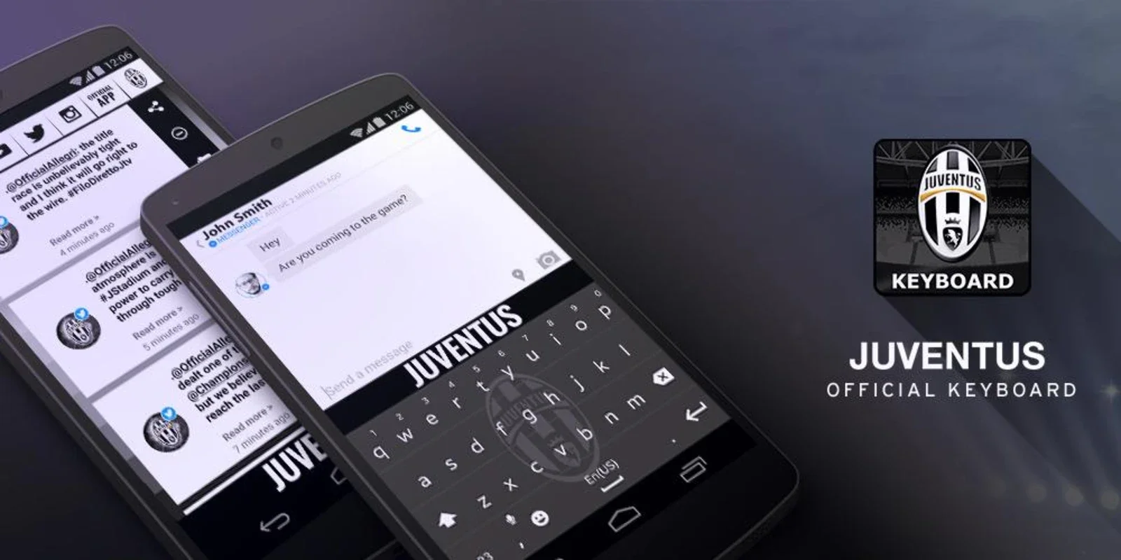 Juventus FC Official Keyboard for Android - Show Team Pride