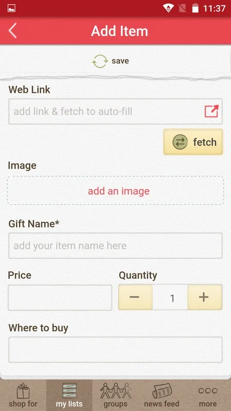 Giftster for Android - Create Perfect Gift Lists