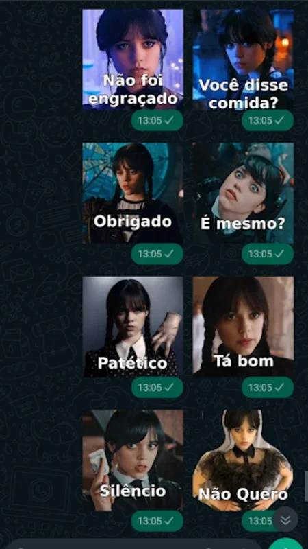 Figurinhas da Wandinha for Android - Enhance Chats with Addams Family Stickers