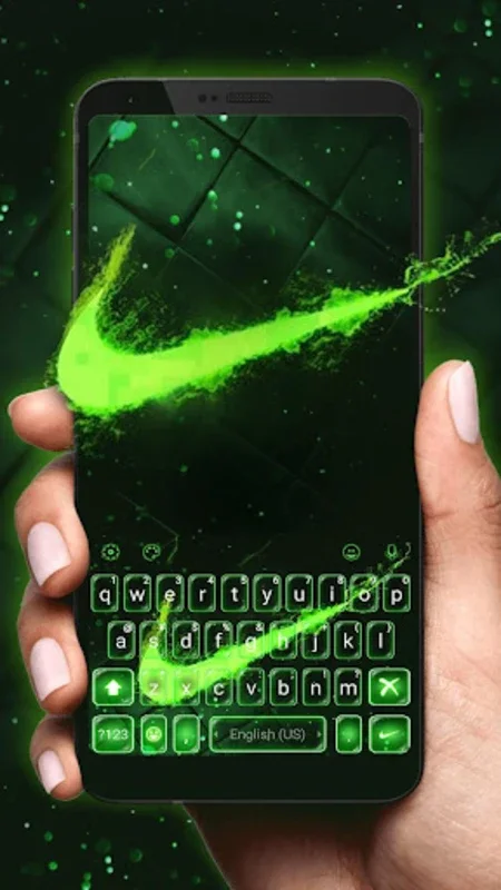 Green Neon Check Theme for Android - Elevate Your Typing