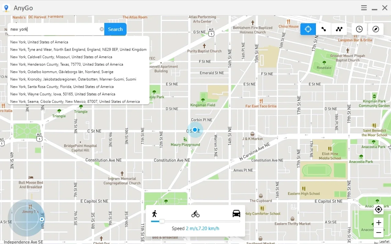 AnyGo for Windows - Free GPS Movement Simulation