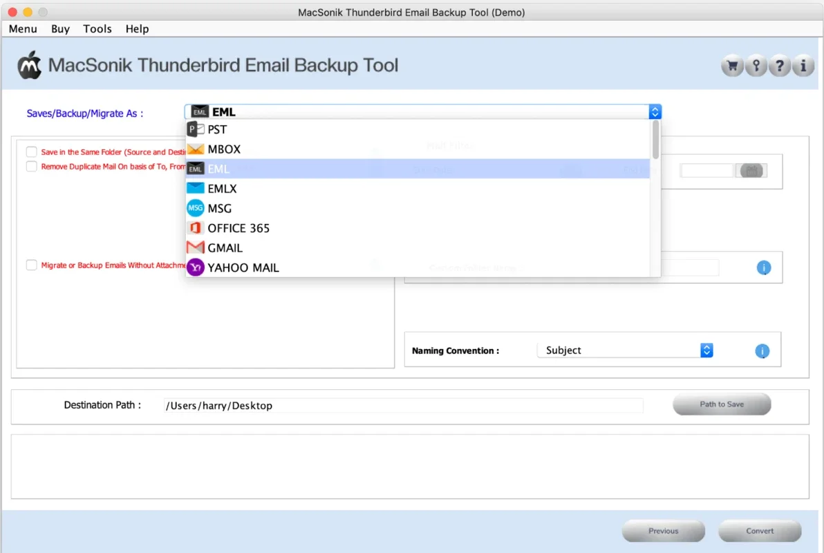 MacSonik Thunderbird Backup Tool for Mac - Secure Email Backup and Migration