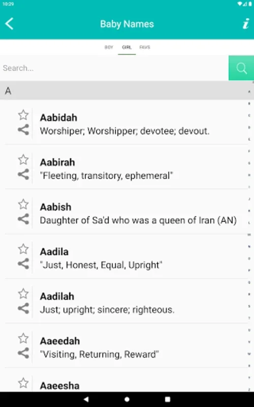 Muslim Baby Names (Islam) for Android: Rich in Meaning and Heritage