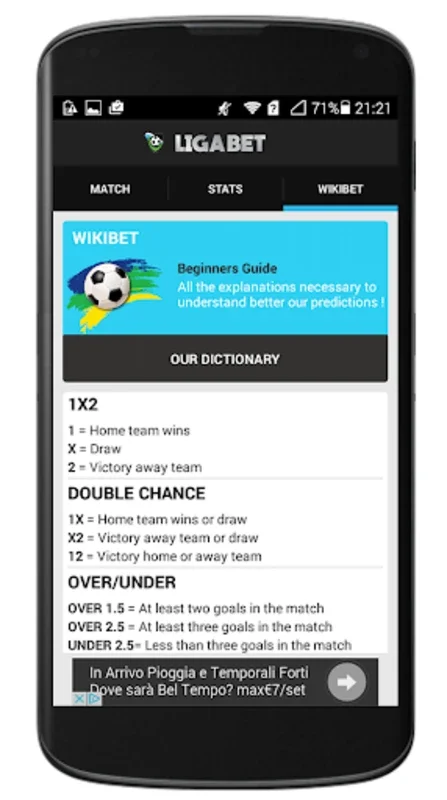 LigaBET for Android - The Ultimate Sports Betting Analyzer