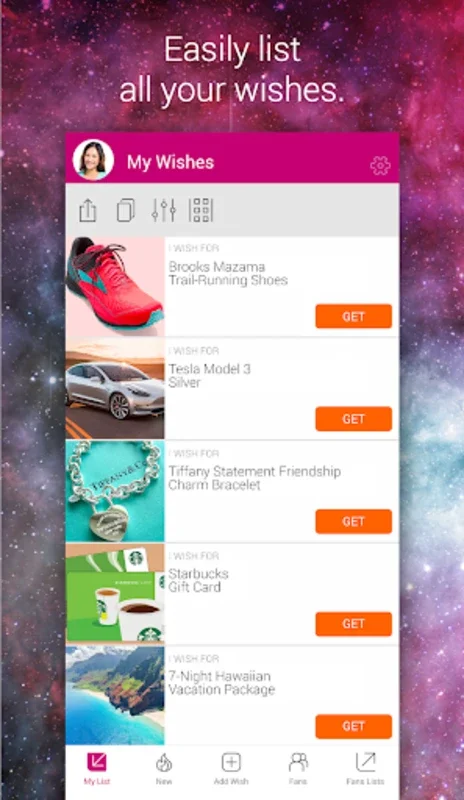 Wishfinity - Streamlining Gifting on Android