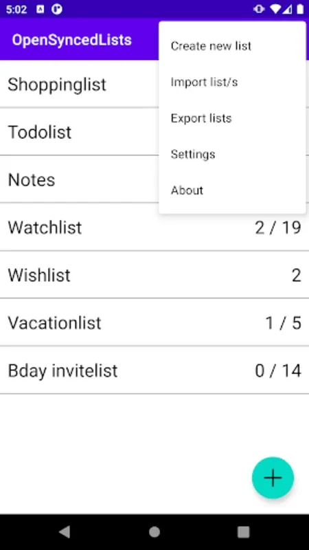 OpenSyncedLists for Android: Efficient List Management with Privacy