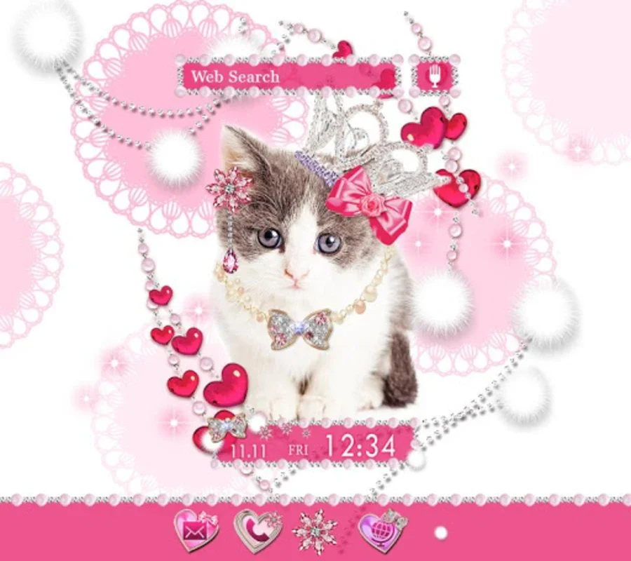 Princess Kitty Theme +HOME for Android: Charming Experience