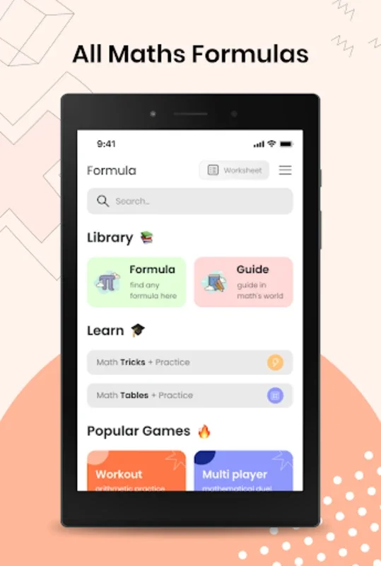 All Maths Formulas for Android - No Downloading Needed