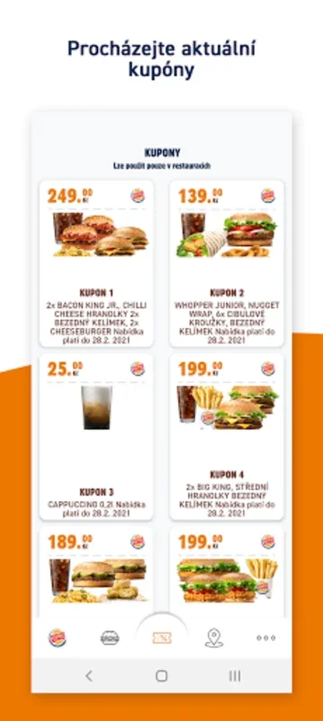 Burger King Czech Republic for Android - Great Deals and Easy Location