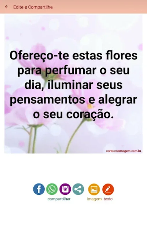 Mensagens e Frases com Flores for Android - Craft Custom Cards