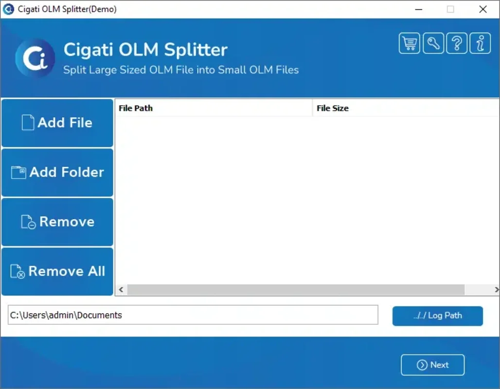 Cigati OLM Splitter for Windows: Efficient File Splitting