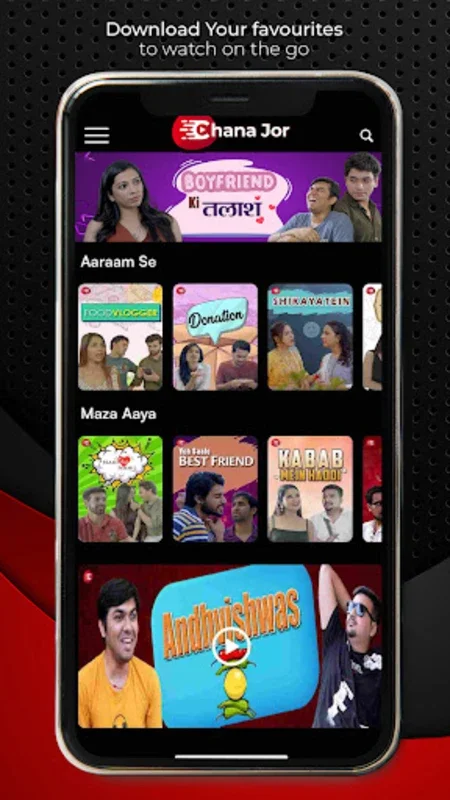 Chana Jor for Android - Enjoy HD Comedy Streaming