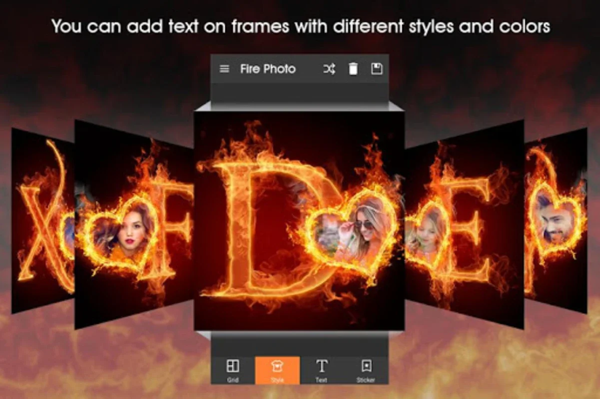 Fire Text Photo Frame for Android - Download the APK from AppHuts