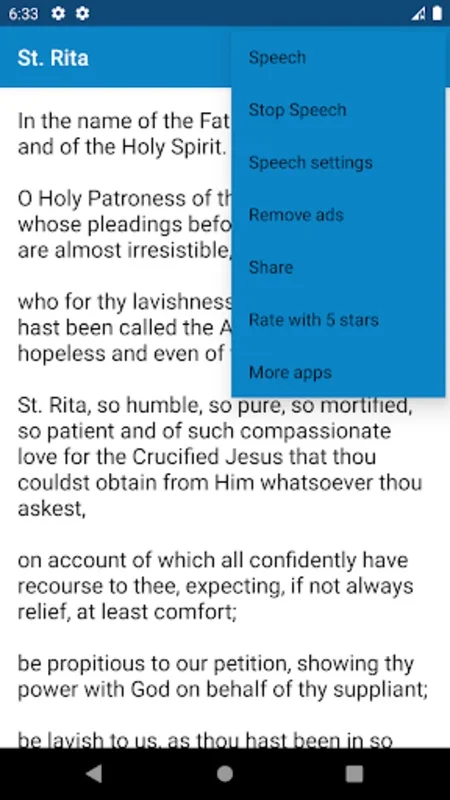 St. Rita for Android - Free App with Customizable Prayer Audio