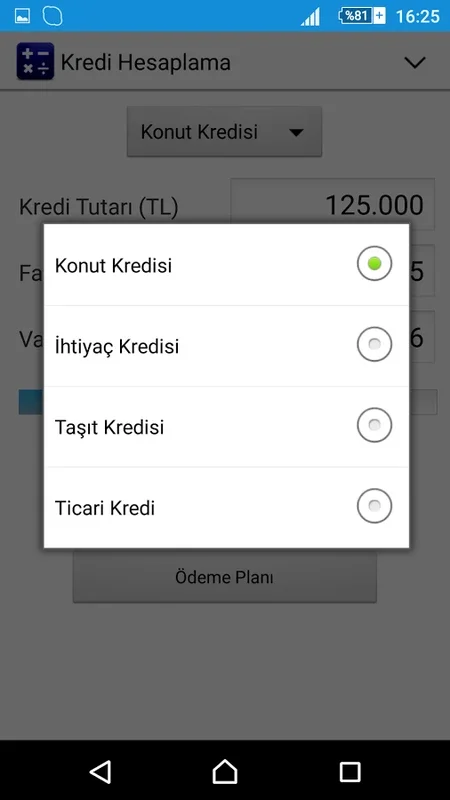 Kredi Hesaplama for Android - Optimize Loan Choices