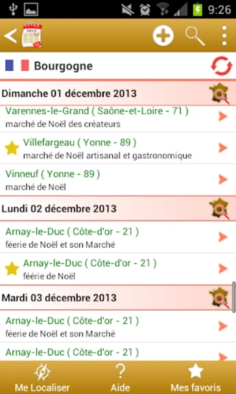 Agenda des marchés de Noël for Android - Find Christmas Markets