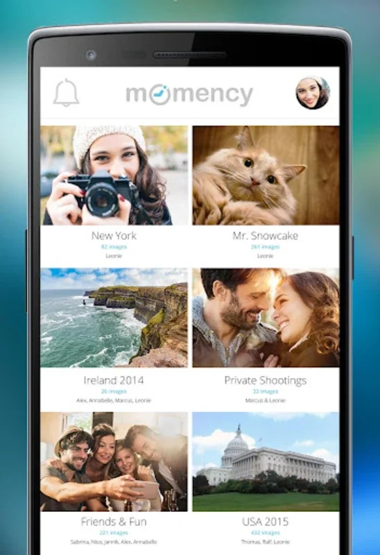 The Photo App - momency for Android: Secure Photo Storage & Sharing