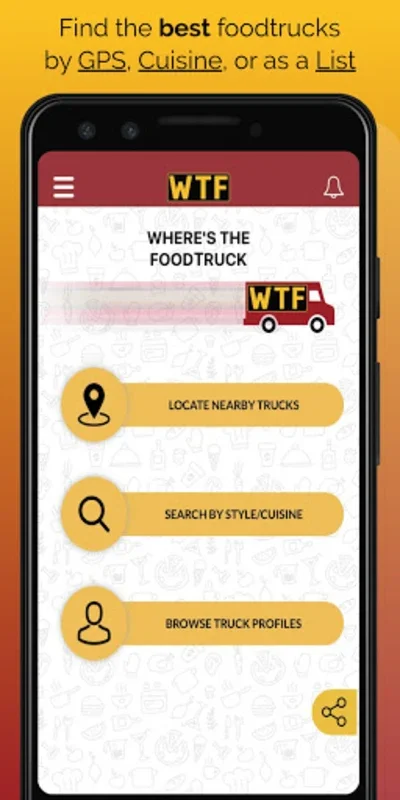 WTF Where's The Foodtruck - Customer App for Android: Find Food Trucks Easily