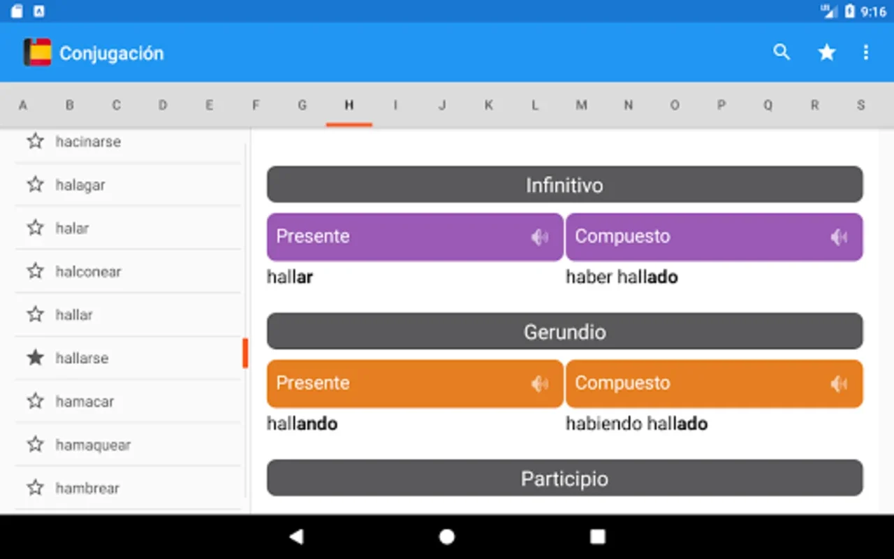 Conjugación española for Android: Master Spanish Verbs