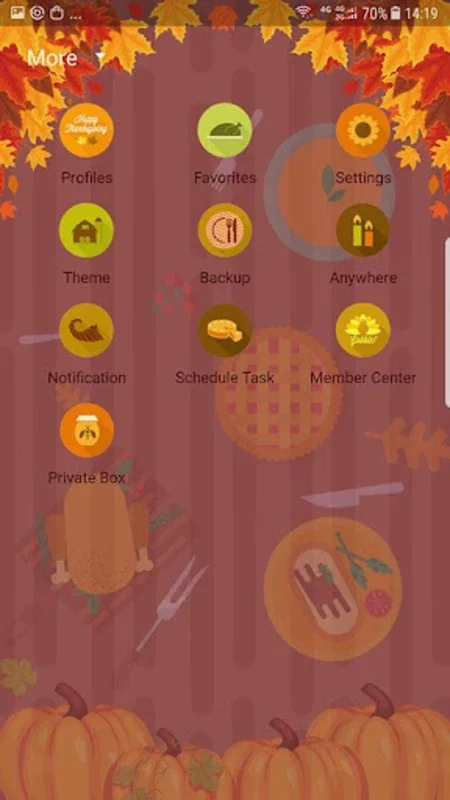 Dinner party skin for Handcent Next SMS for Android - No Downloading Required