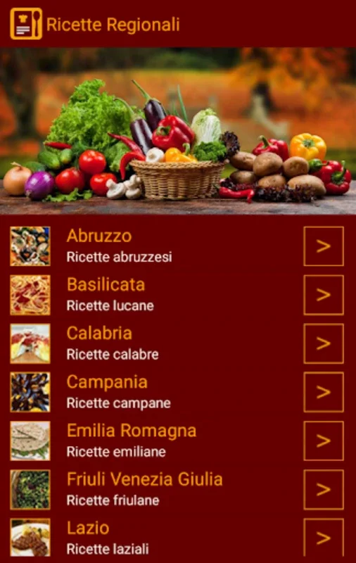 Ricette Regionali for Android: Explore Italian Culinary Heritage