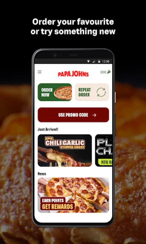 Papa Johns for Android - Effortless Pizza Ordering