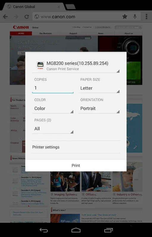 Canon Print Service: Seamless Android Printing to Canon Printers