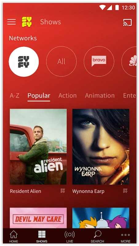 SYFY for Android - Immerse in Diverse Content