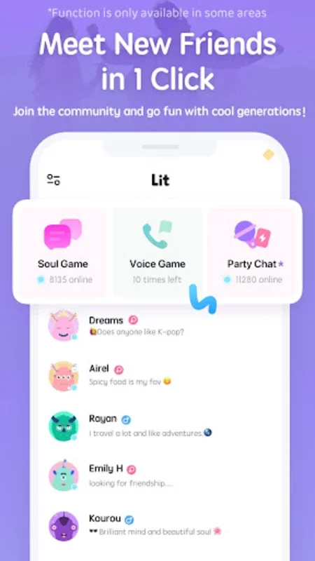 Lit for Android - Connect and Bond with New Friends