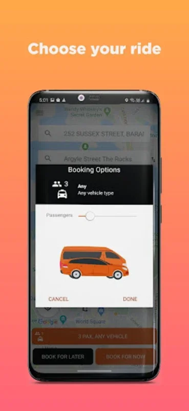 WAVCABS JUSTTAXI for Android - Hassle - Free Transportation in Sydney