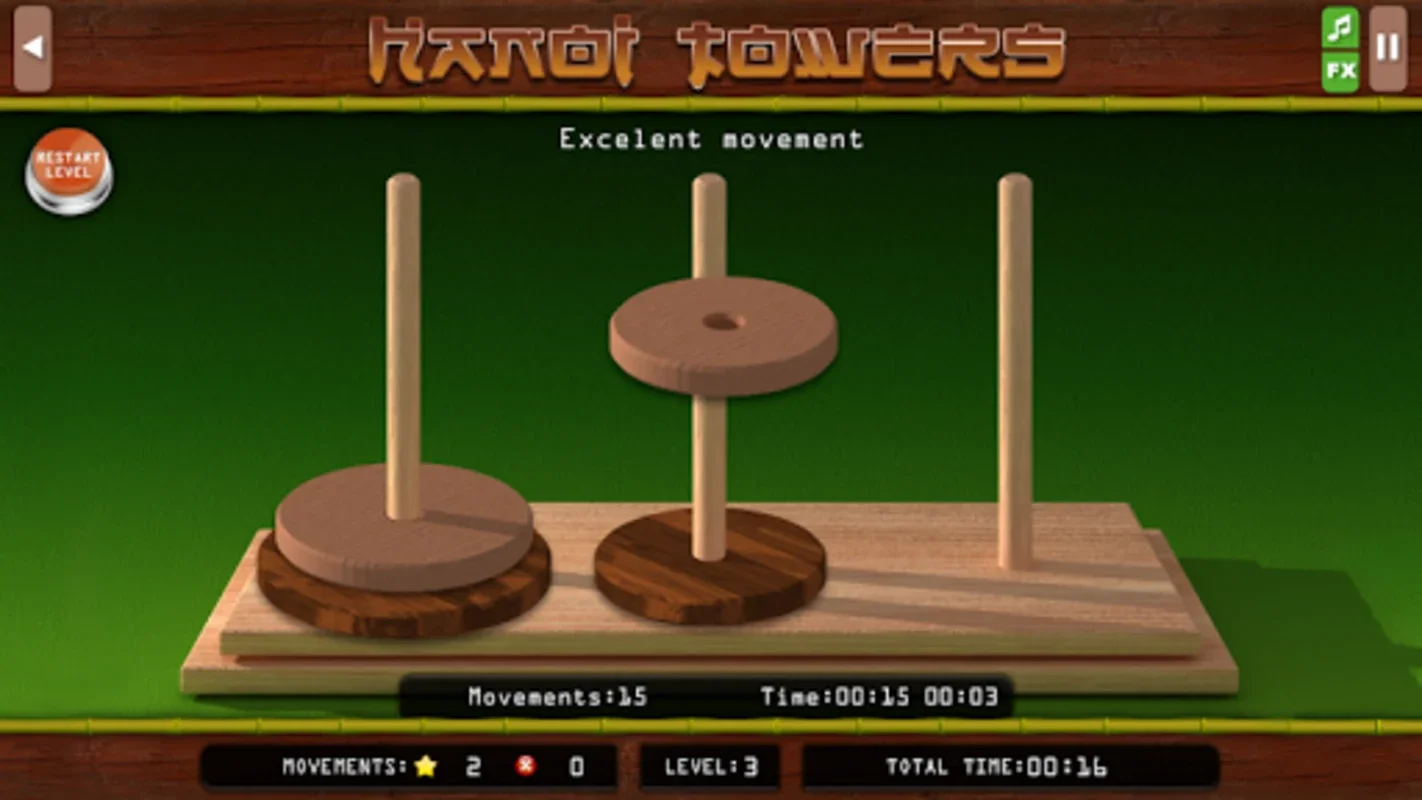 The Hanoi Towers Lite for Android - A Strategic Puzzle for Brain Training